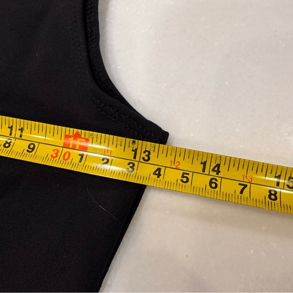 Free People Woman’s Keep It Sleek Bodysuit size XS solid Black Deep V NWOT - Picture 6 of 9